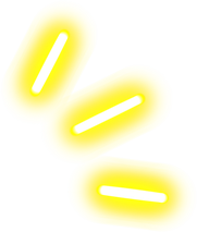 Yellow neon expression mark surprise